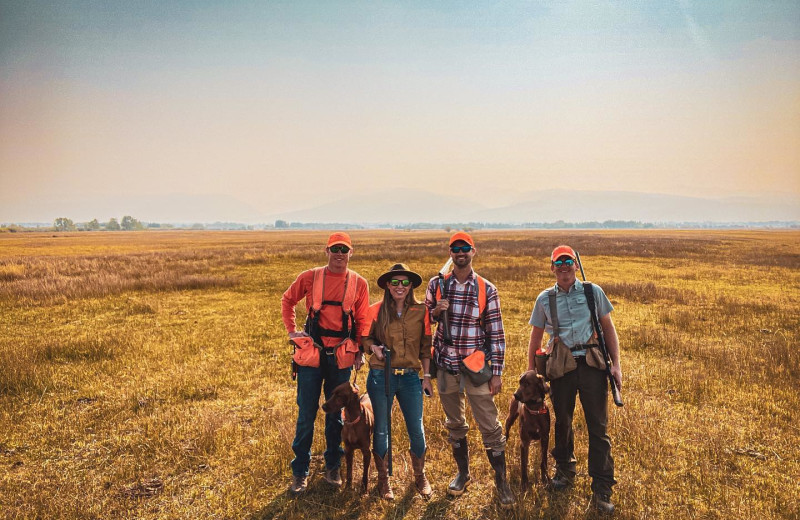 Hunting at Teton Valley Lodge.