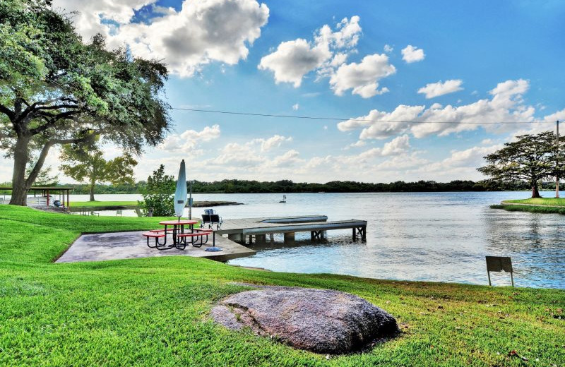 Dock at Shady Grove Vacation Home on Lake LBJ.