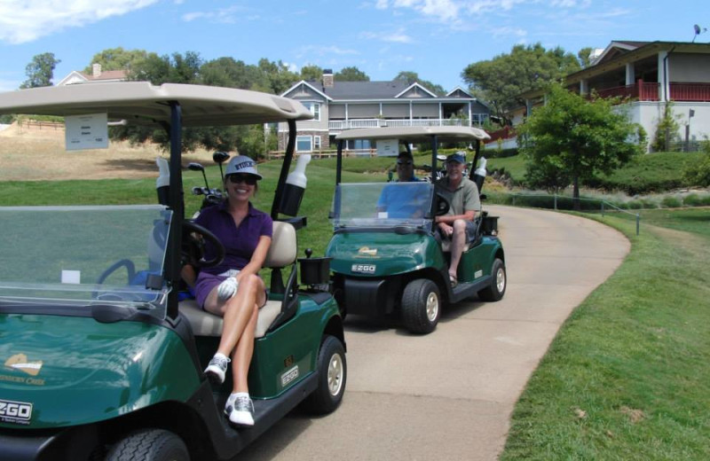 Golf carts from Greenhorn Creek Resort.