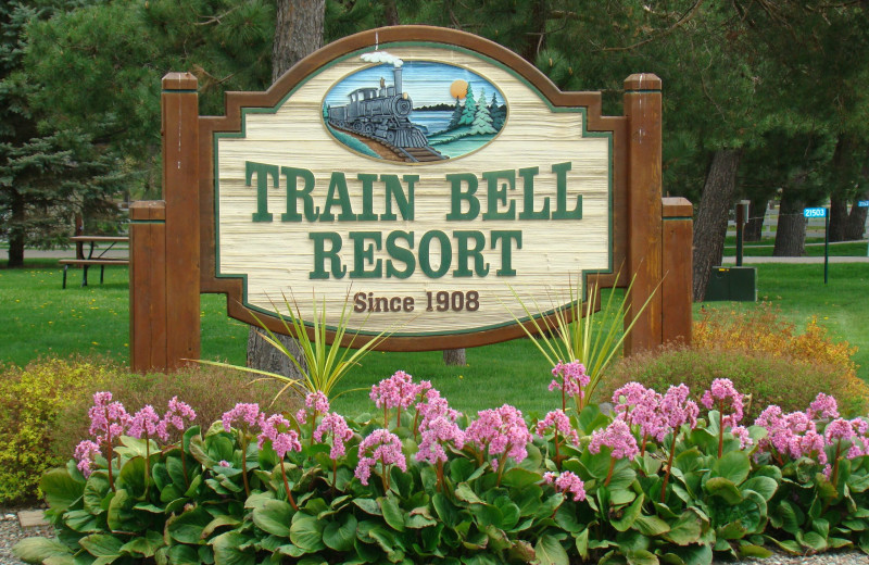 Train Bell Resort sign.