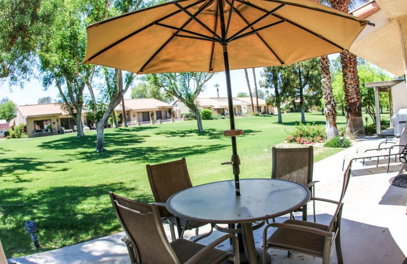 Rental patio at Country Club and Resort Rentals.