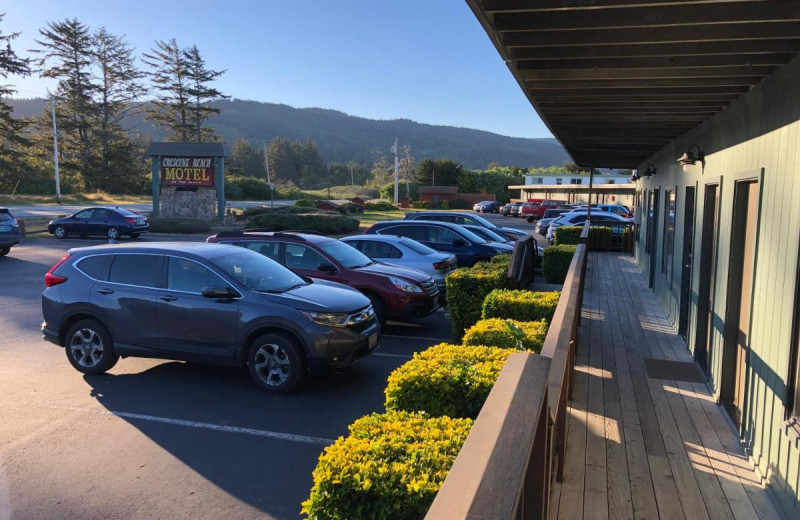 Exterior view of Crescent Beach Motel.