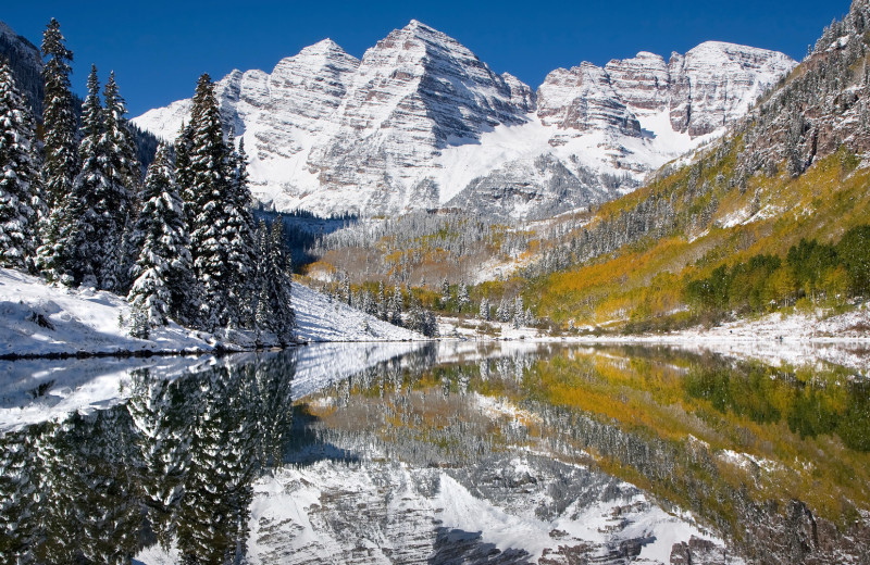 Winter time in the mountains at Aspen Mountain Lodge.