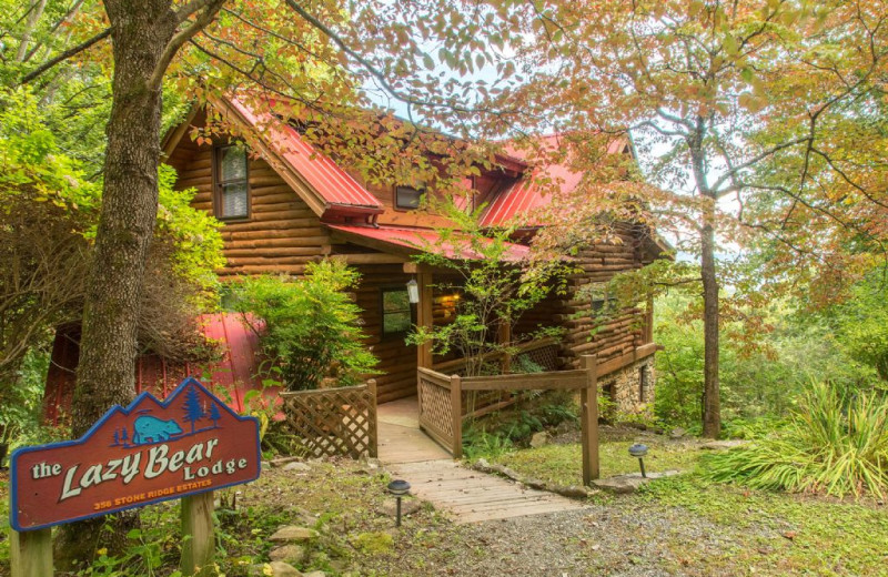 Cabin exterior at Smoky Mountain Getaways.