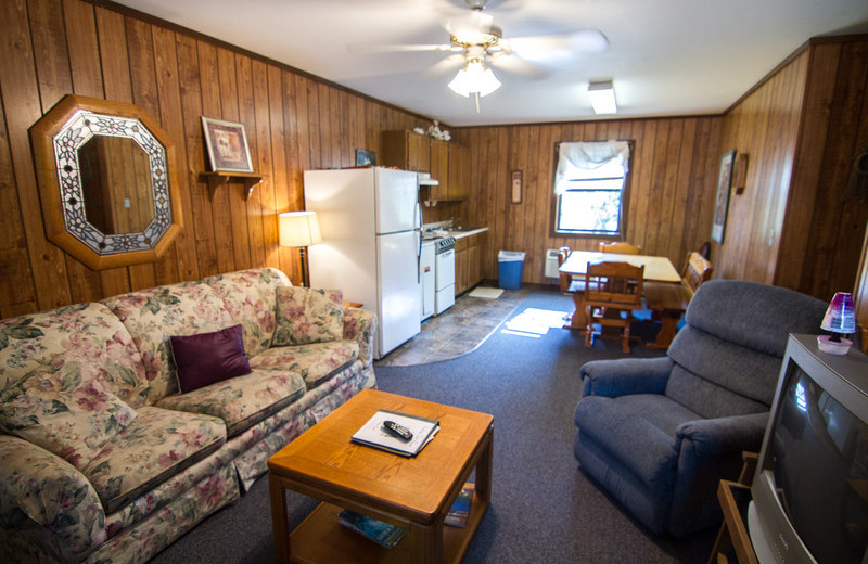 Cabin interior at Rocking Chair Resort.