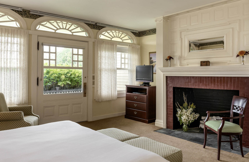 Guest room at Cranwell Spa & Golf Resort.