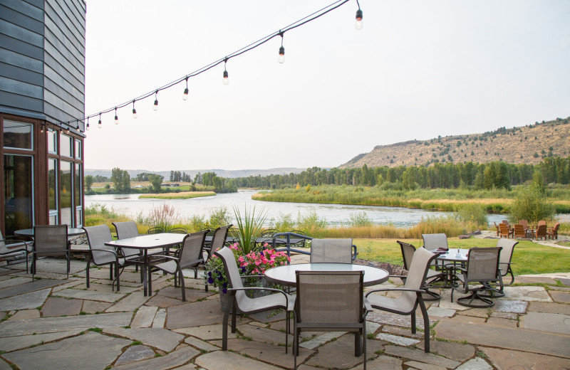 Patio at South Fork Lodge.