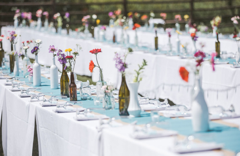 Wedding reception at Mountain Springs Lodge.