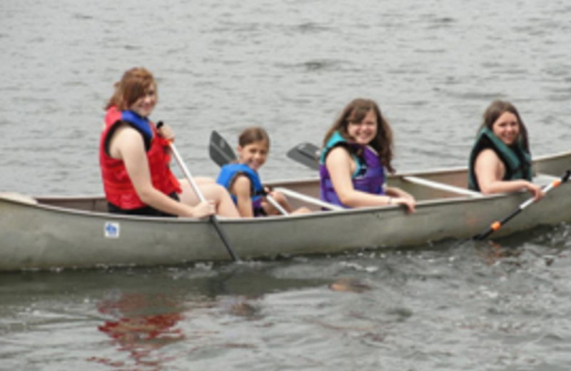 Canoeing at Evergreen Lodge.