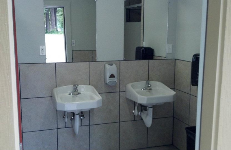 Public bathroom at Giant Redwoods RV Park & Camp.