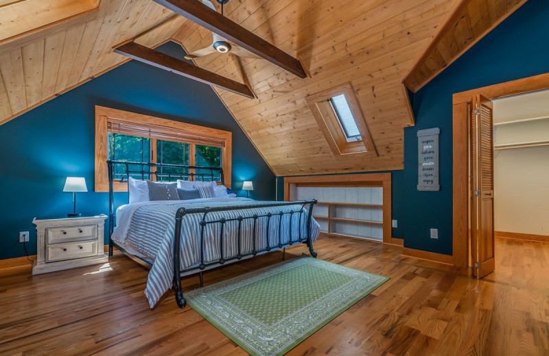 Rental bedroom at Yonder Luxury Vacation Rentals.