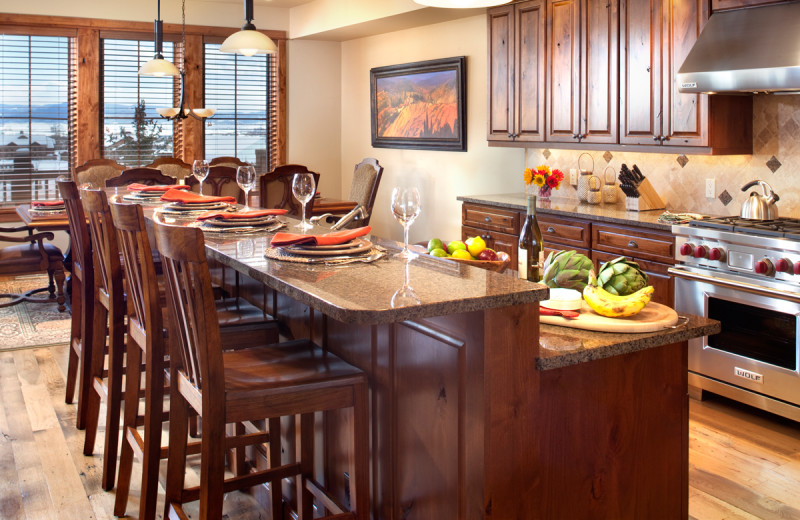 Rental kitchen at The Porches of Steamboat.