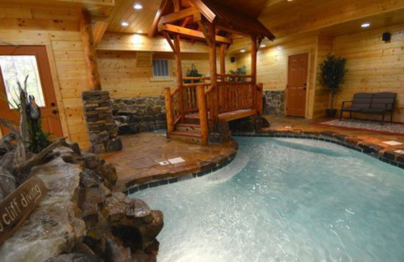 Private indoor pool at Cabins For You.