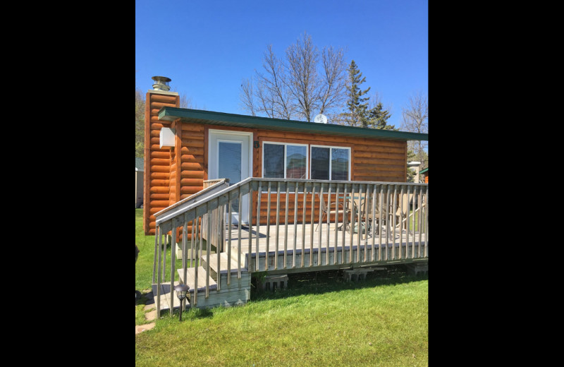 Cabin exterior at Sullivans Resort & Campground.