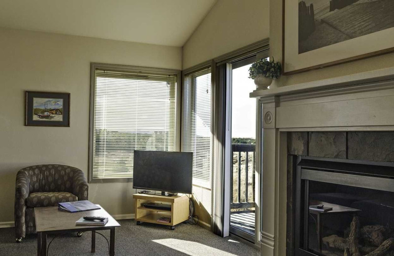 Guest living room at Lighthouse Oceanfront Resort.