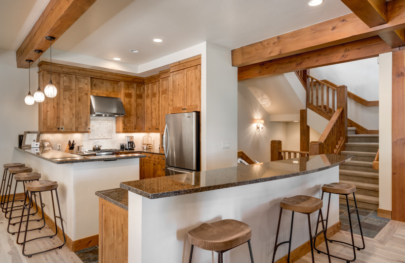 Rental kitchen at The Porches of Steamboat.