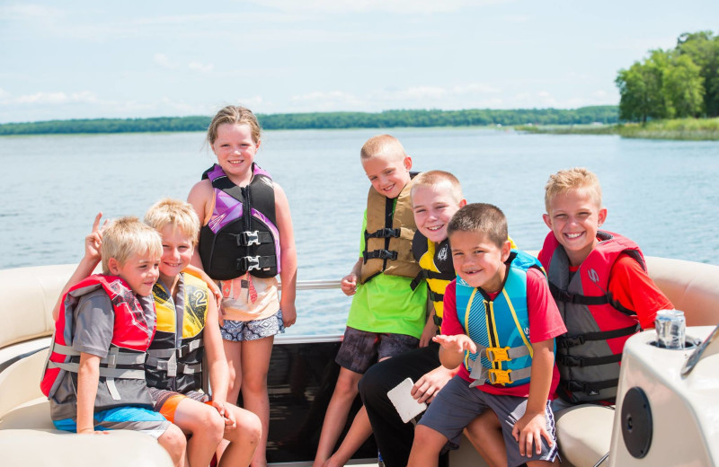 Boating at Hiawatha Beach Resort.