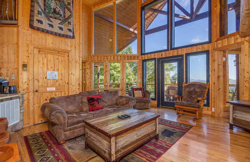 Living room at American Patriot Getaways - A Stunning View.