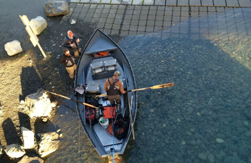 Fishing at Kenai River Drifter's Lodge.