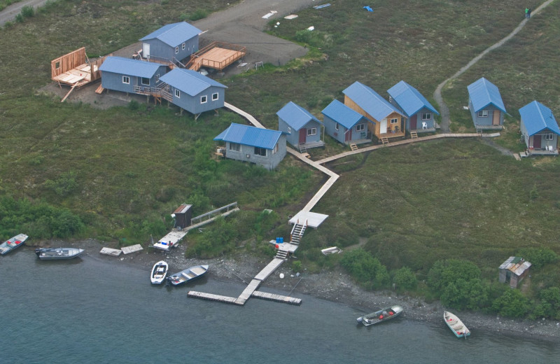 Aerial view of Naknek River Camp.