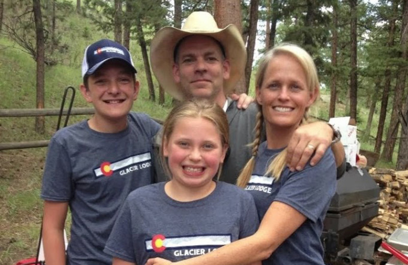 Family at Glacier Lodge.