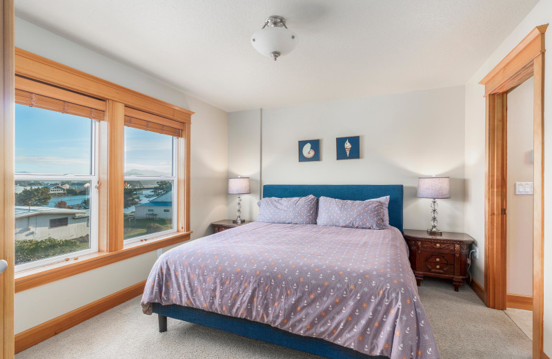 Rental bedroom at Kiwanda Coastal Properties.