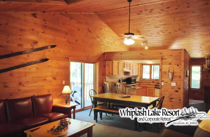 Cabin kitchen at Whiplash Lake Resort.