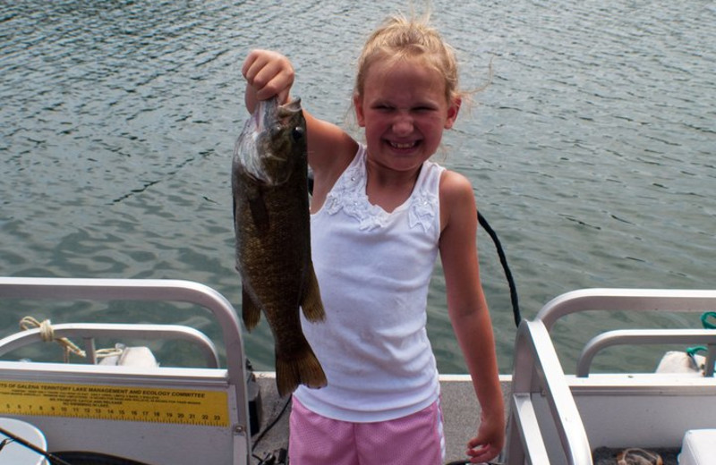 Kid Fishing at Eagle Ridge Resort