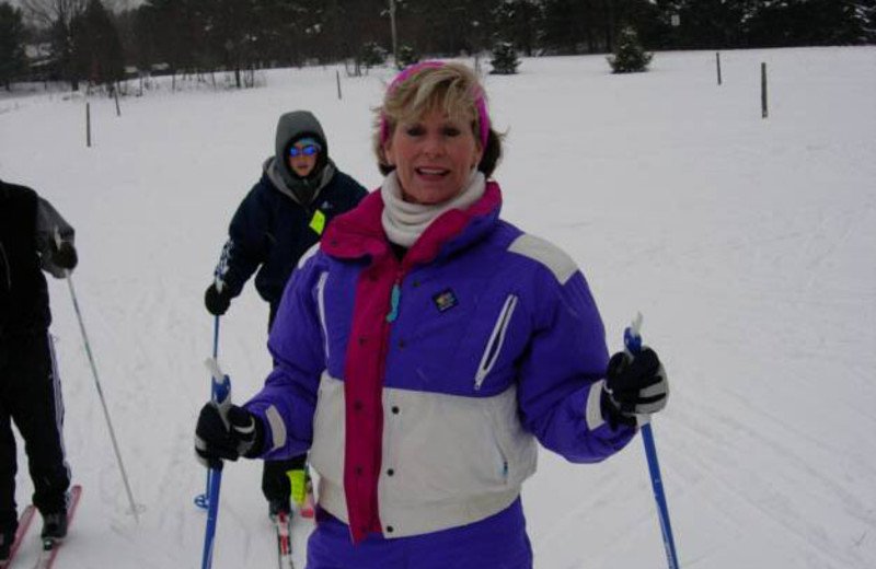 Cross country skiing at S & J Lodge.