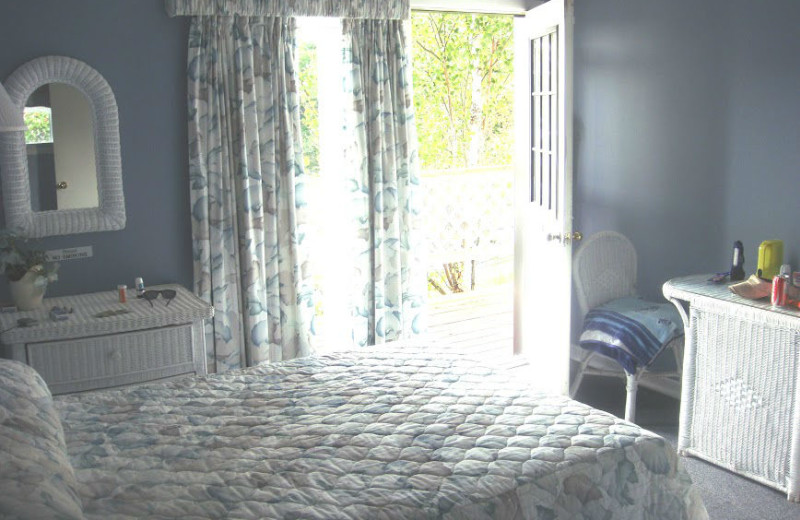 Guest bedroom at Crooked Lake Wilderness Lodge.