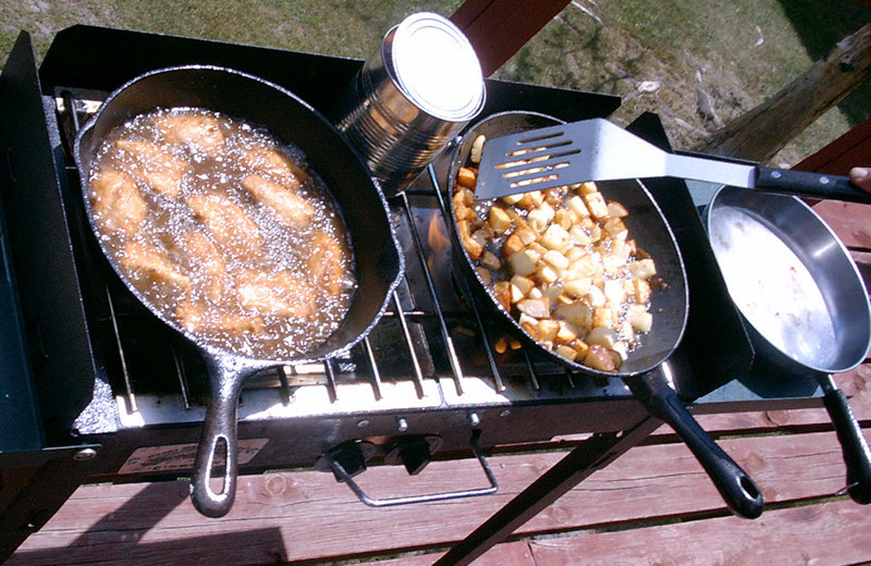 Fish fry at Rough Rock Lodge.