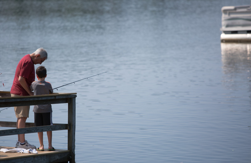 Fishing at Woodloch Resort.