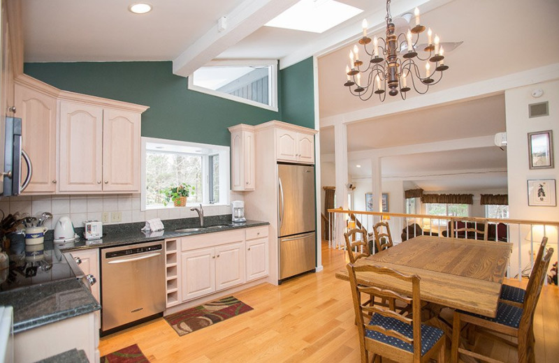 Rental kitchen at Stowe Vacation Rentals & Property Management.