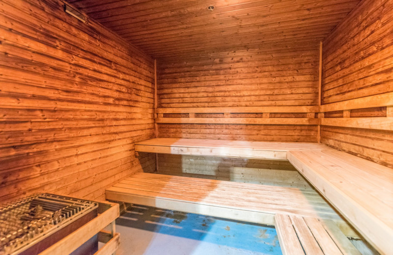 Sauna at Grand Ely Lodge.