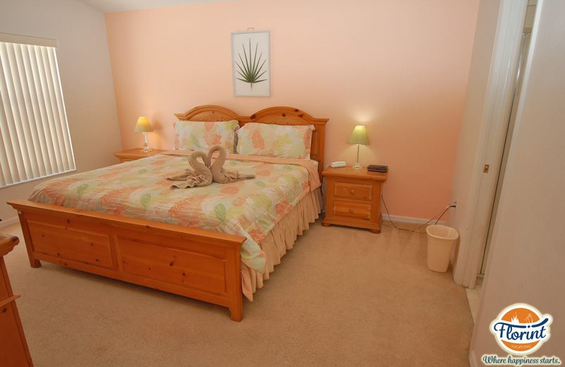 Rental bedroom at Florint Vacations.