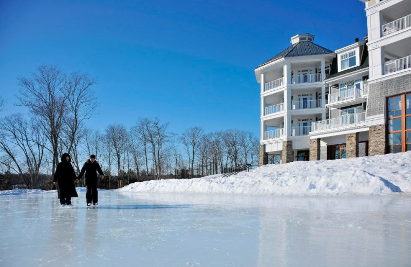 Ice skating at JW Marriott The Rosseau Muskoka Resort & Spa.