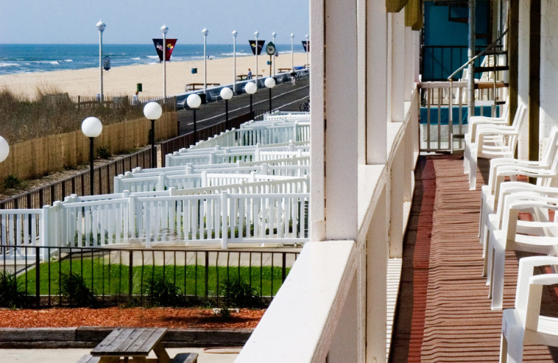 Balcony view at Seabonay Motel Ocean City.