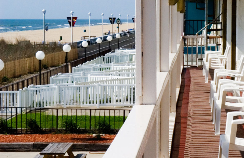 Balcony view at Seabonay Motel Ocean City.