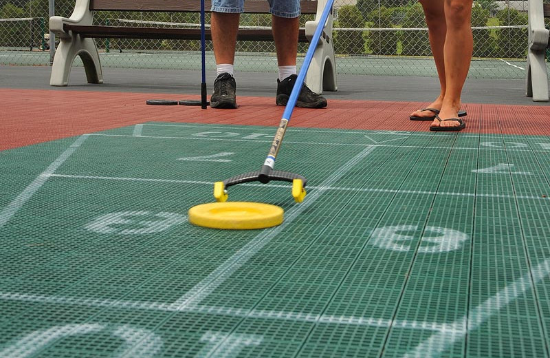 Shuffle board at Lake George RV Park.