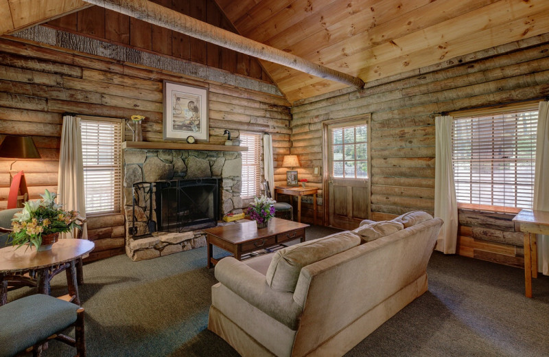 Guest living room at High Hampton Resort.