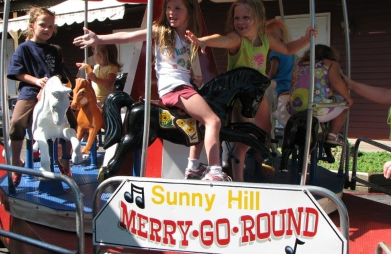 Kiddy rides at Sunny Hill Resort & Golf Course.