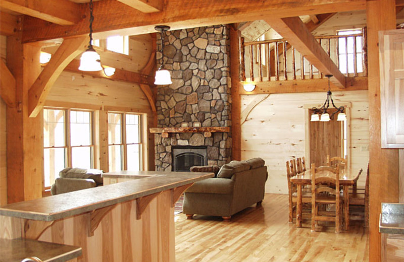 Cabin interior at Pimushe Resort.