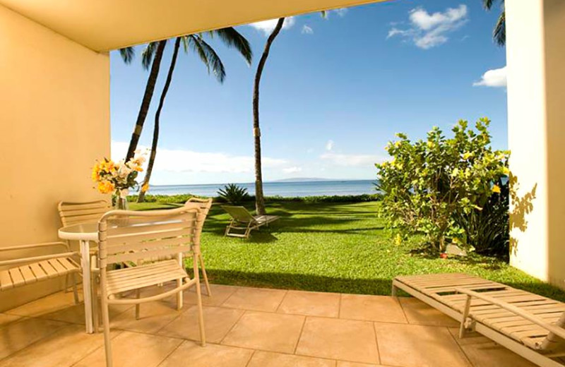 Patio view at Sugar Beach Resort.