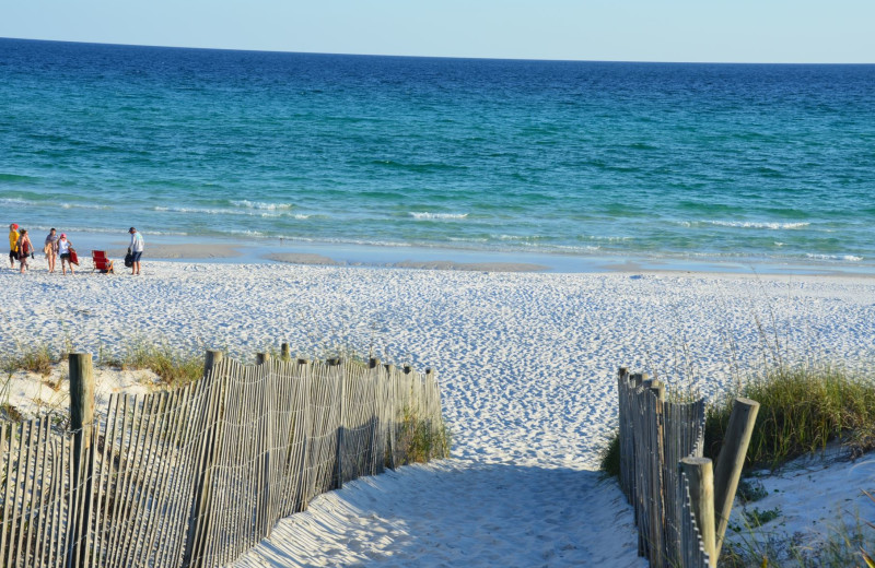 Beach at Luxury Properties Vacation Rentals.