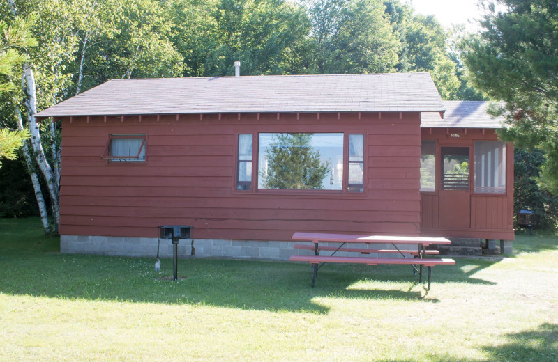 Cabin exterior at Wilson Bay Lodge.