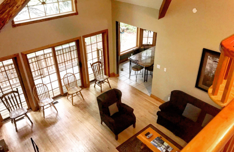 Cottage living room at Patterson Kaye Resort.