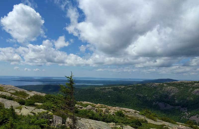 Mountain view at Acadia Getaway.