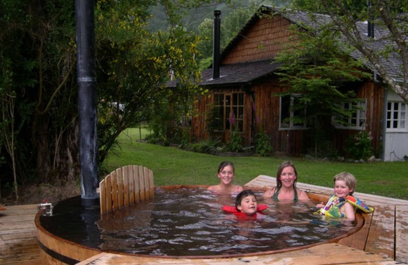 Hot tub at Posada de los Farios.