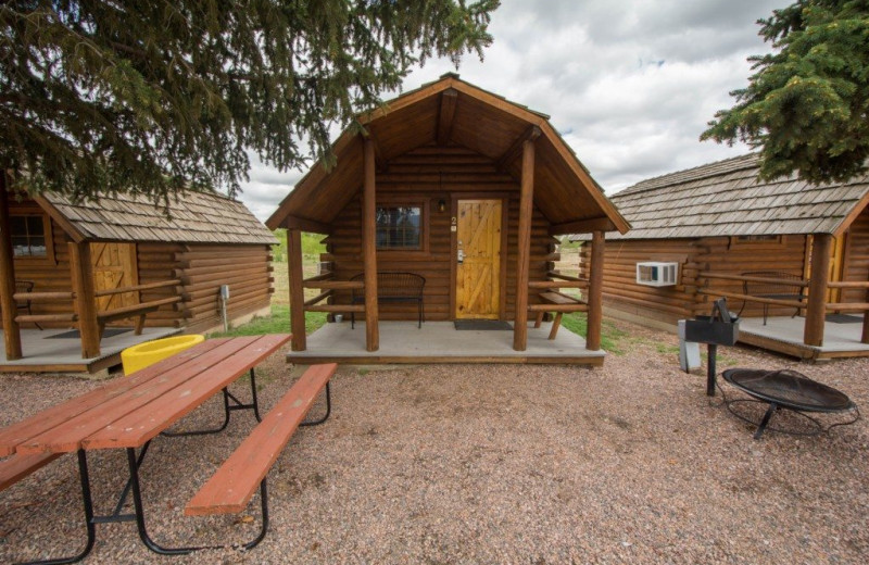 Cabin exterior at Colorado Springs KOA.