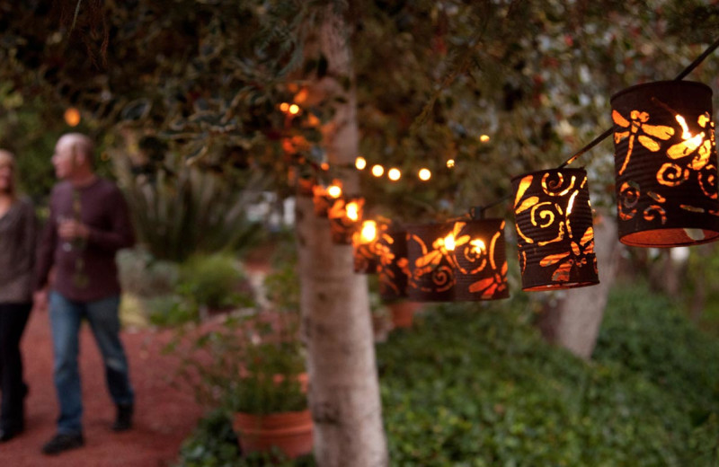 Couple in garden at Old Monterey Inn.